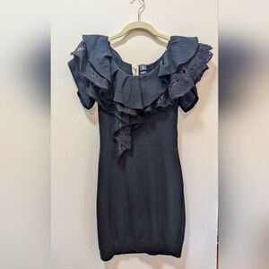 Bird by Juicy Couture Mini sweater dress black size Small